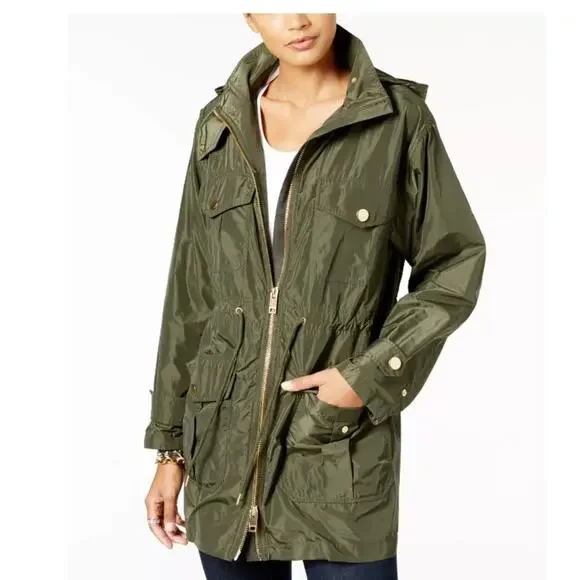 Michael Kors Hooded Anorak, snap closures, size M - Picture 1 of 10